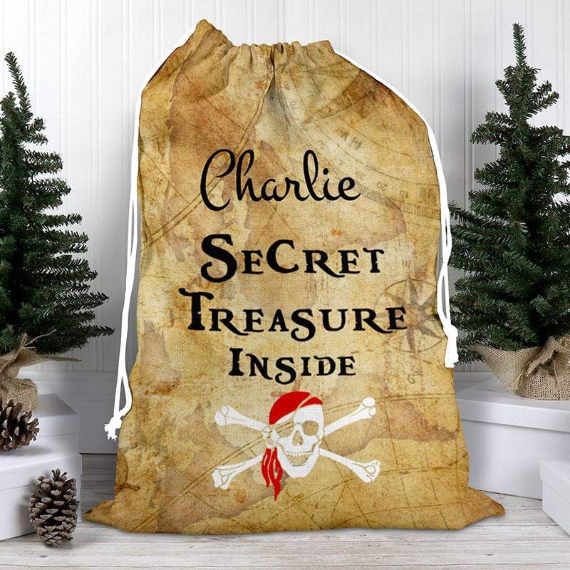 Secret Treasure Inside Personalised Santa Sack